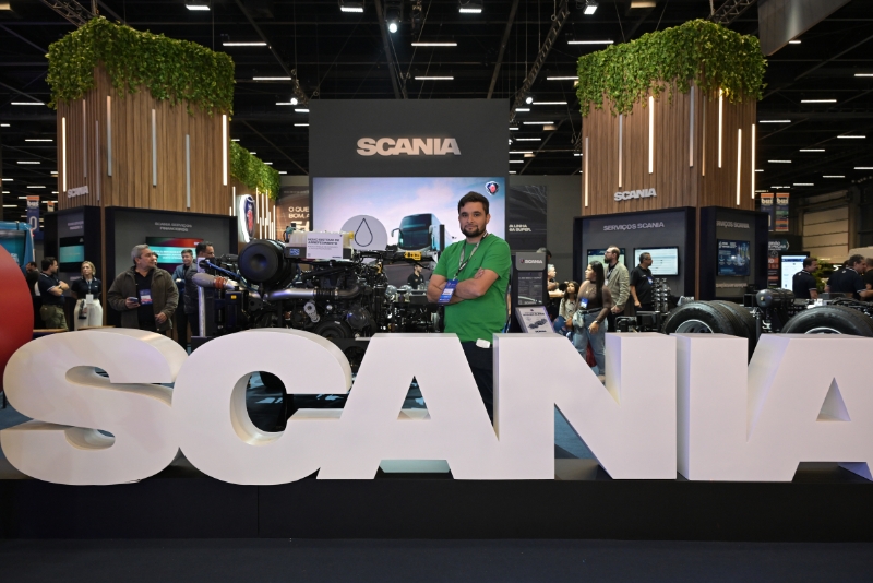 Júnior foi conferir as novidades da Scania para o segmento de ônibus na Lat.Bus 2026