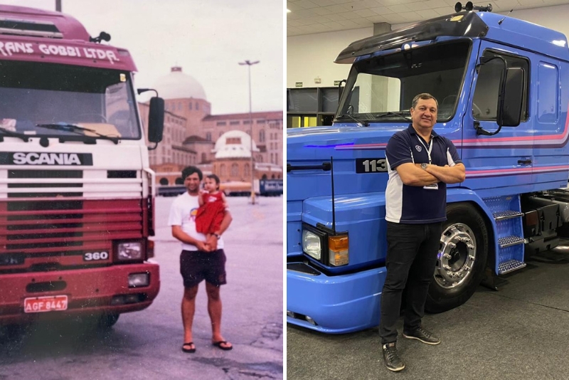 Ruy Gobbi e seus caminhões do passado